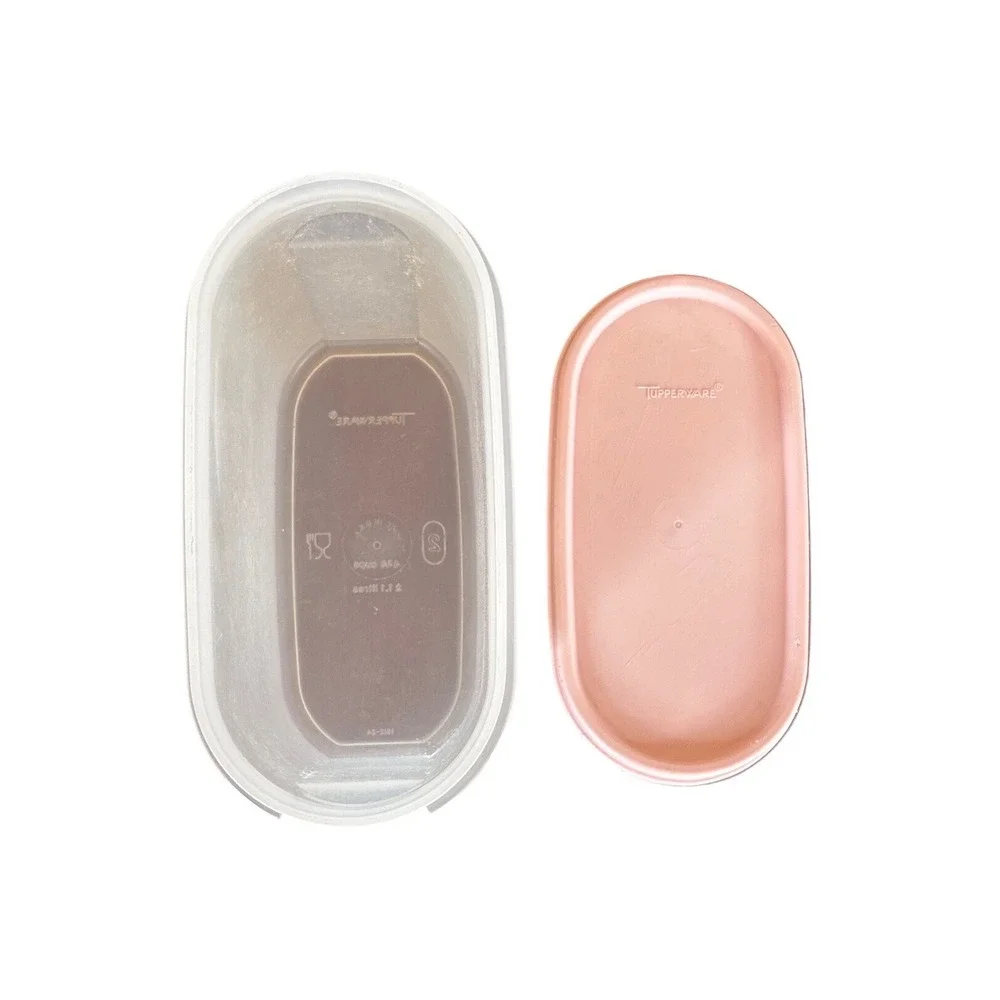 Vintage Tupperware Modular Mates Oval 2 Container 1.1L‎ 4.75 Cup 1612 1613 USA